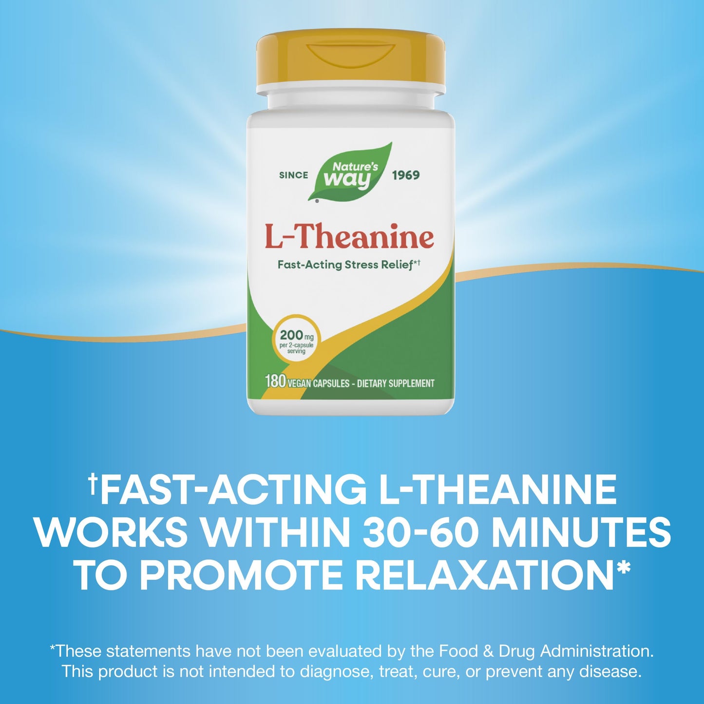 Nature's Way L-Theanine Capsules 180 Capsules