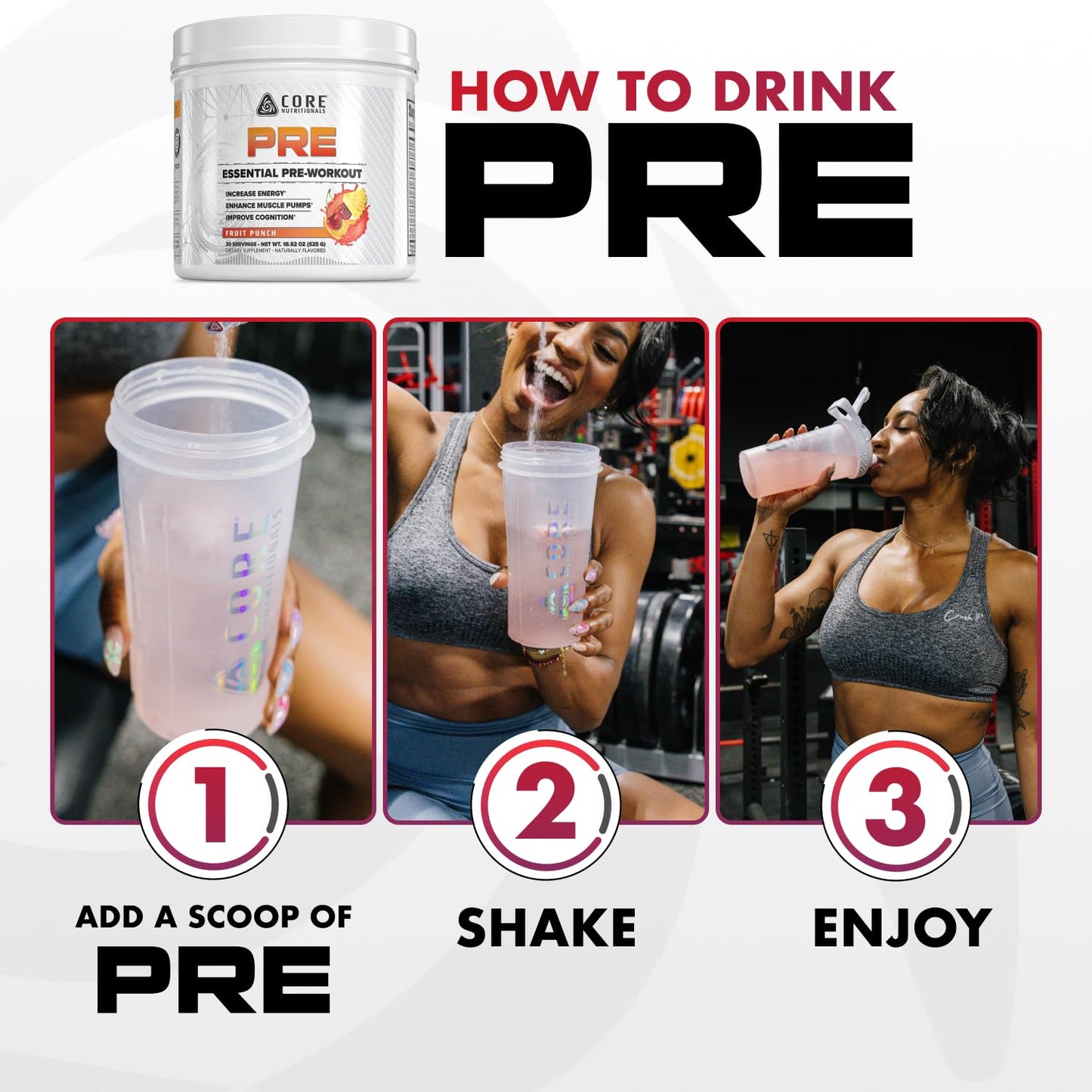 Core Nutritionals Essential Pre Workout Powder 19.2