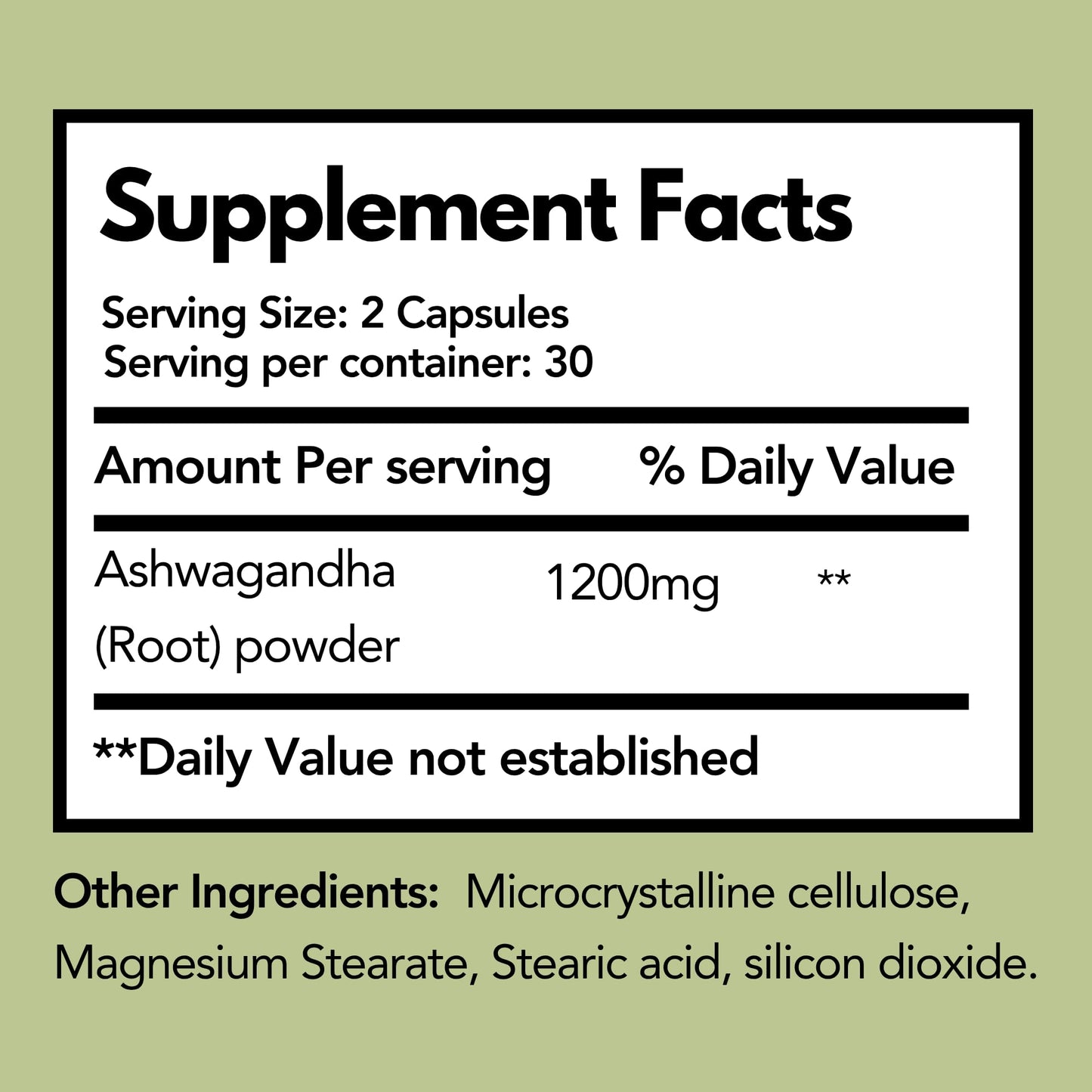 Arymar Ashwagandha Root Powder Capsules, 60 Capsules