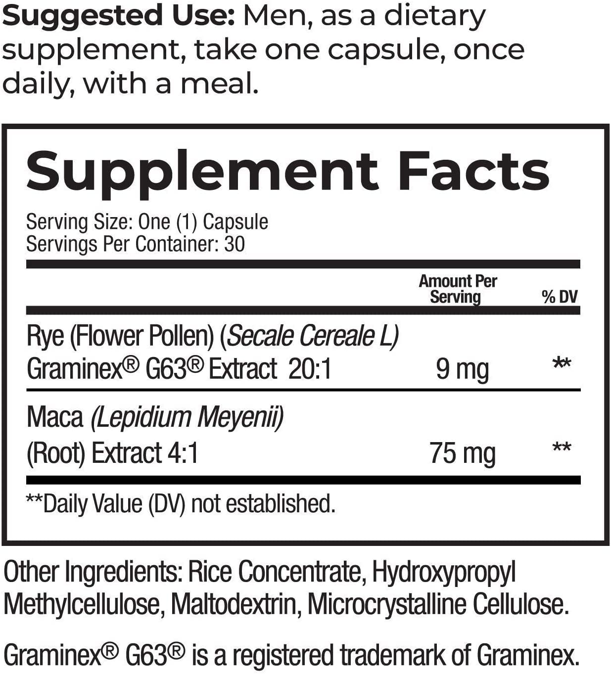 Best Life Herbals Prosta-Rye Natural Prostate Supplement Capsules, 2 Bottles
