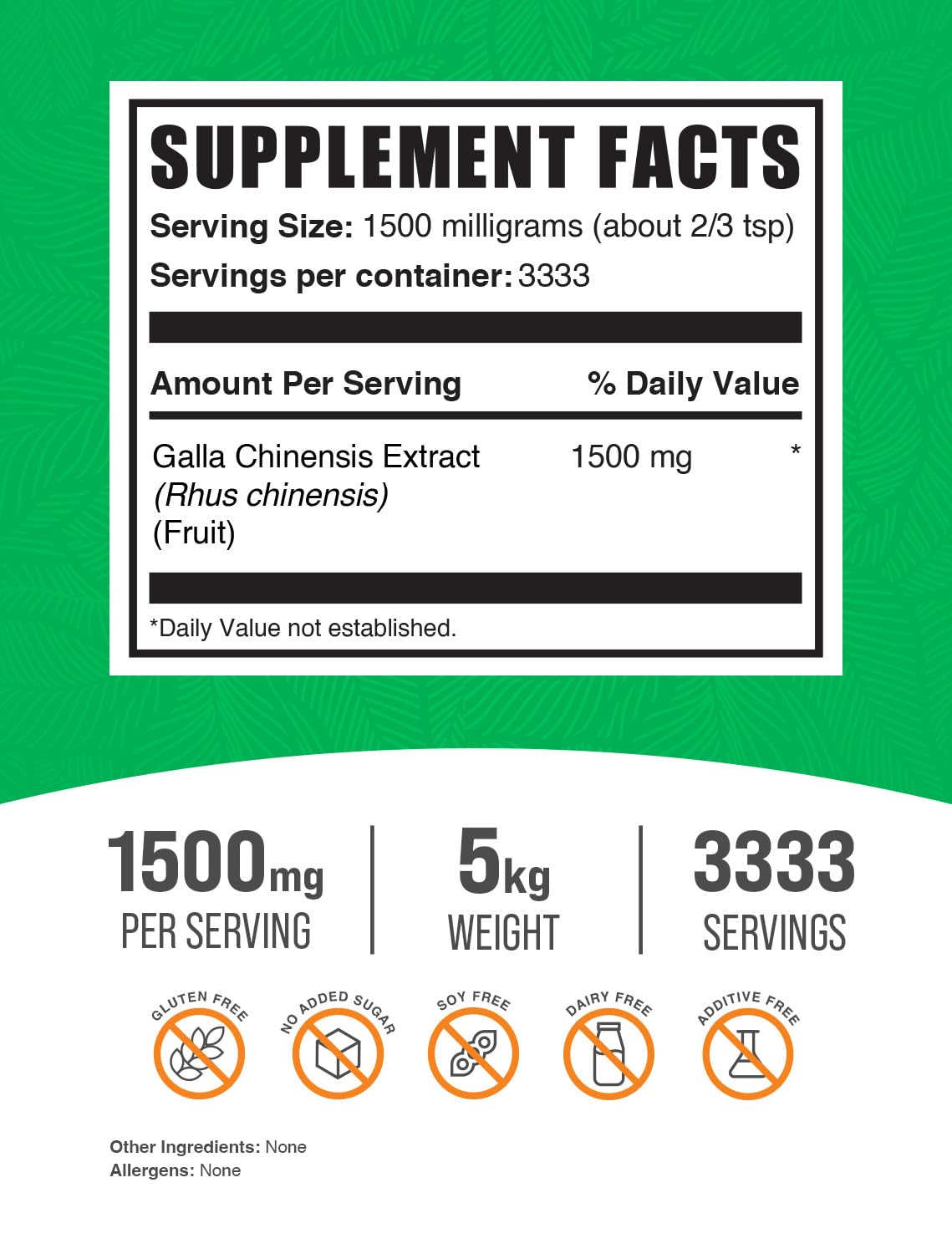 BulkSupplements Galla Chinensis Extract Powder 176.19 oz