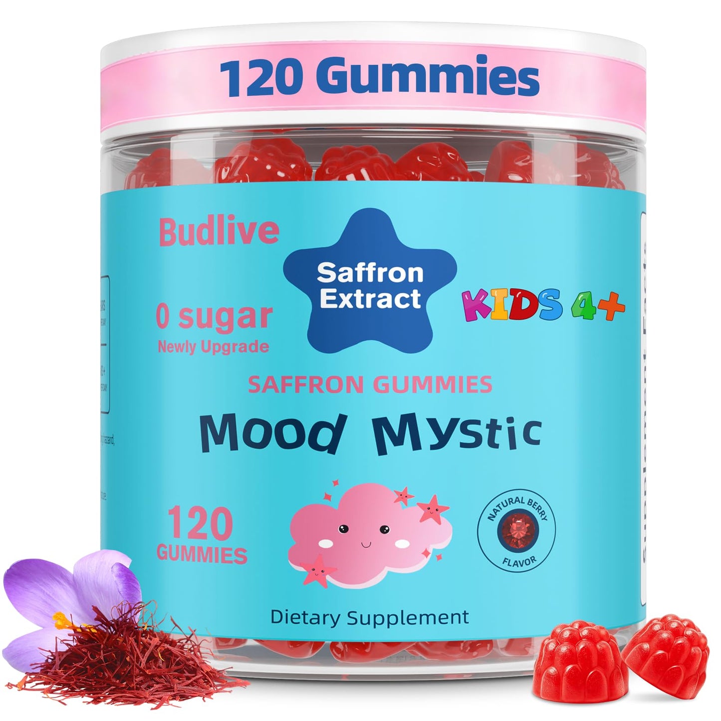 BudLive Mood Mystic Saffron 120 Gummies