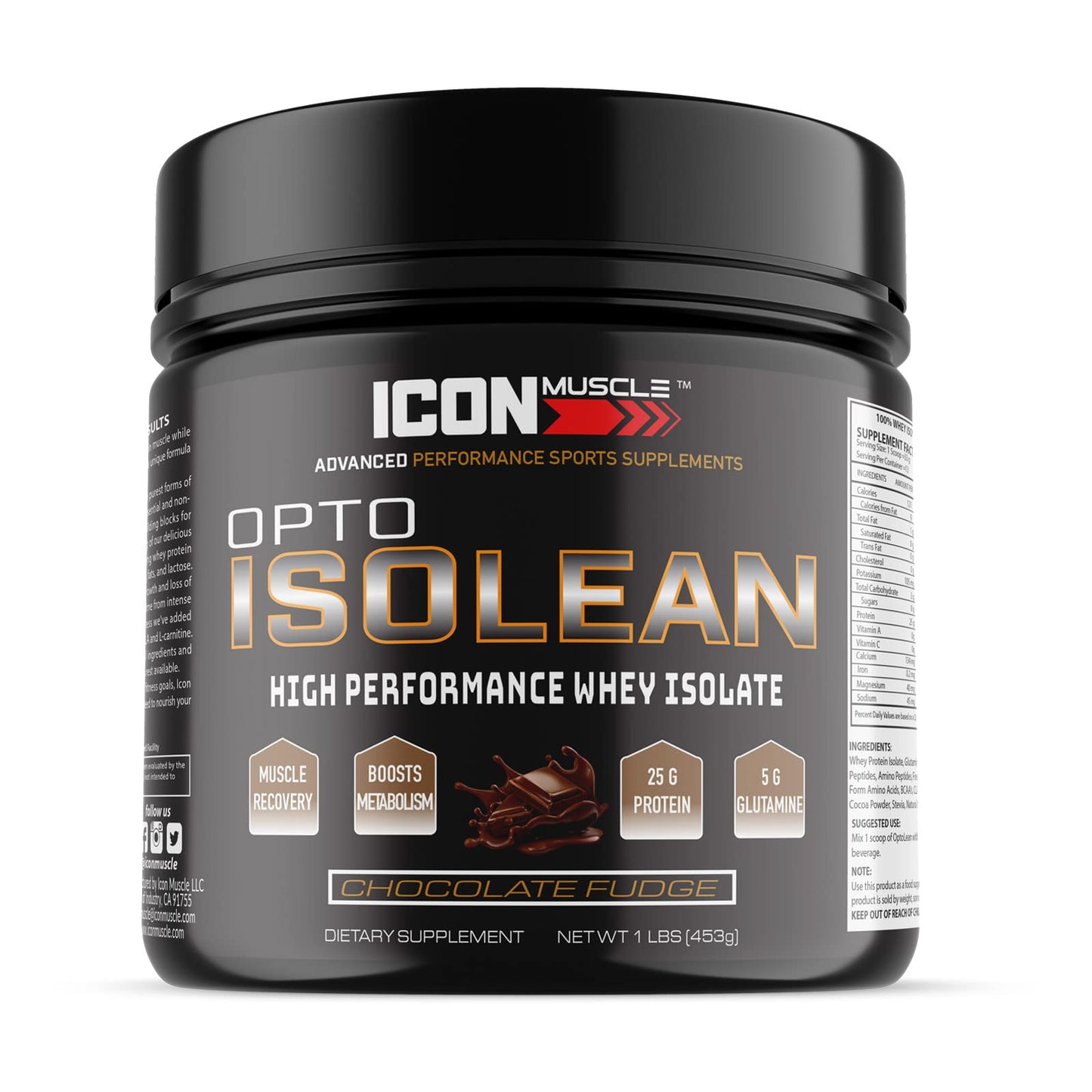 Icon Muscle Isolean Whey Protein Isolate Powder, 16 oz