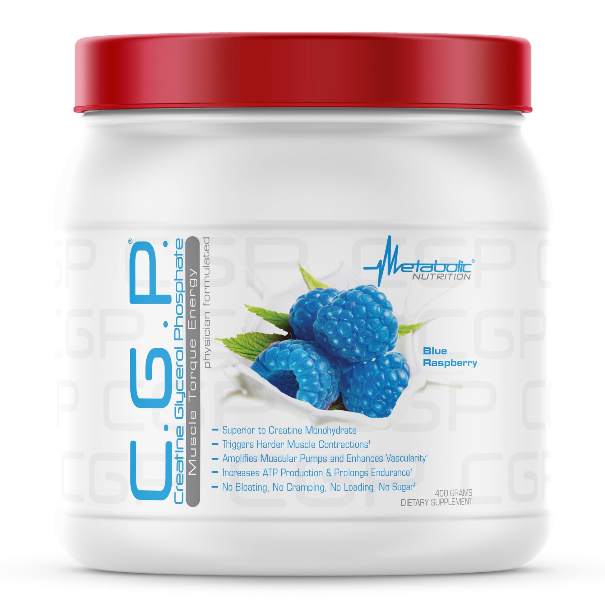 Metabolic Nutrition CGP Creatine Glycerol Phosphate Powder, 14.11 oz, Blue Raspberry