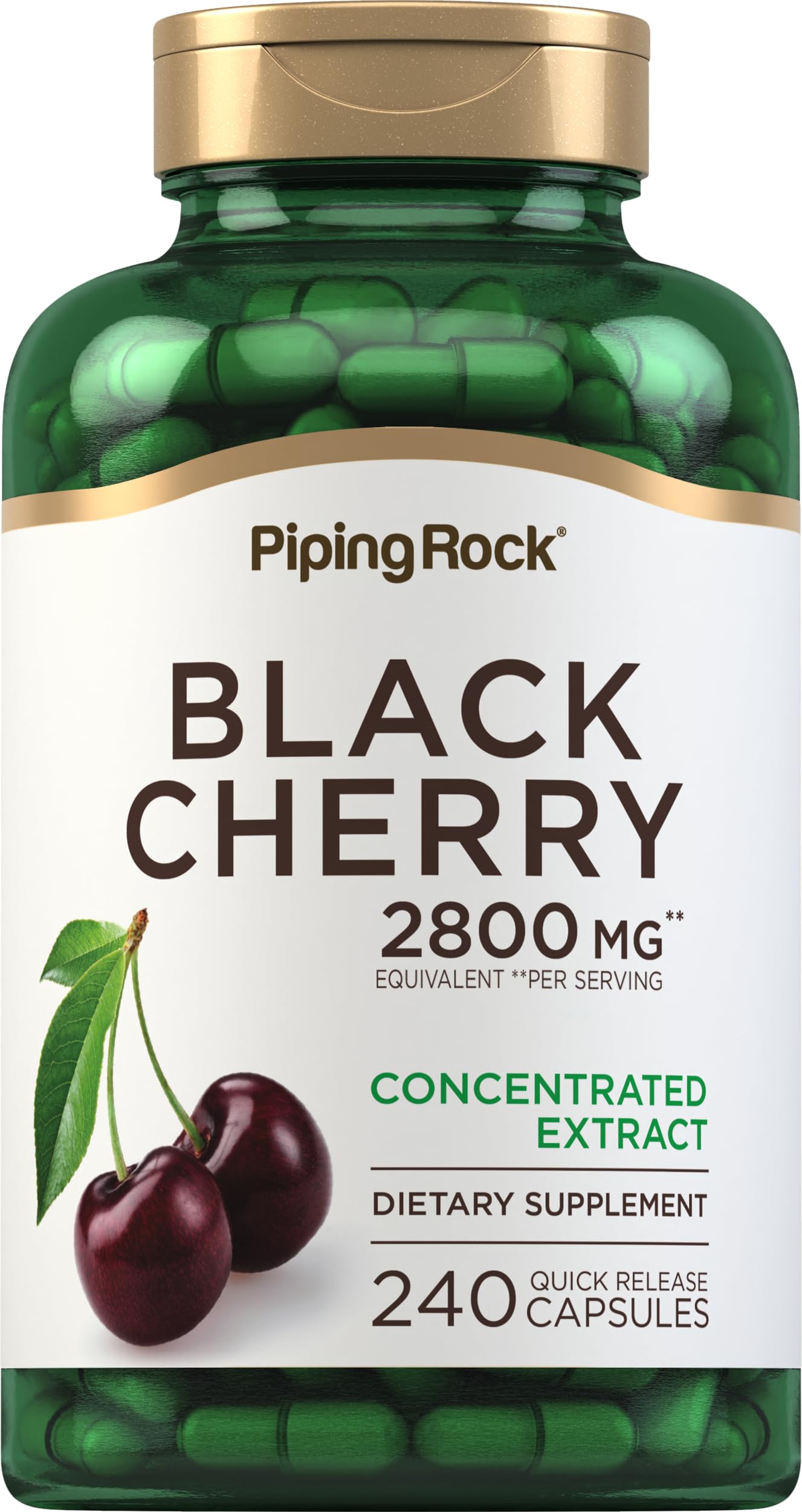 Piping Rock Black Cherry Extract Concentrate Capsules 240