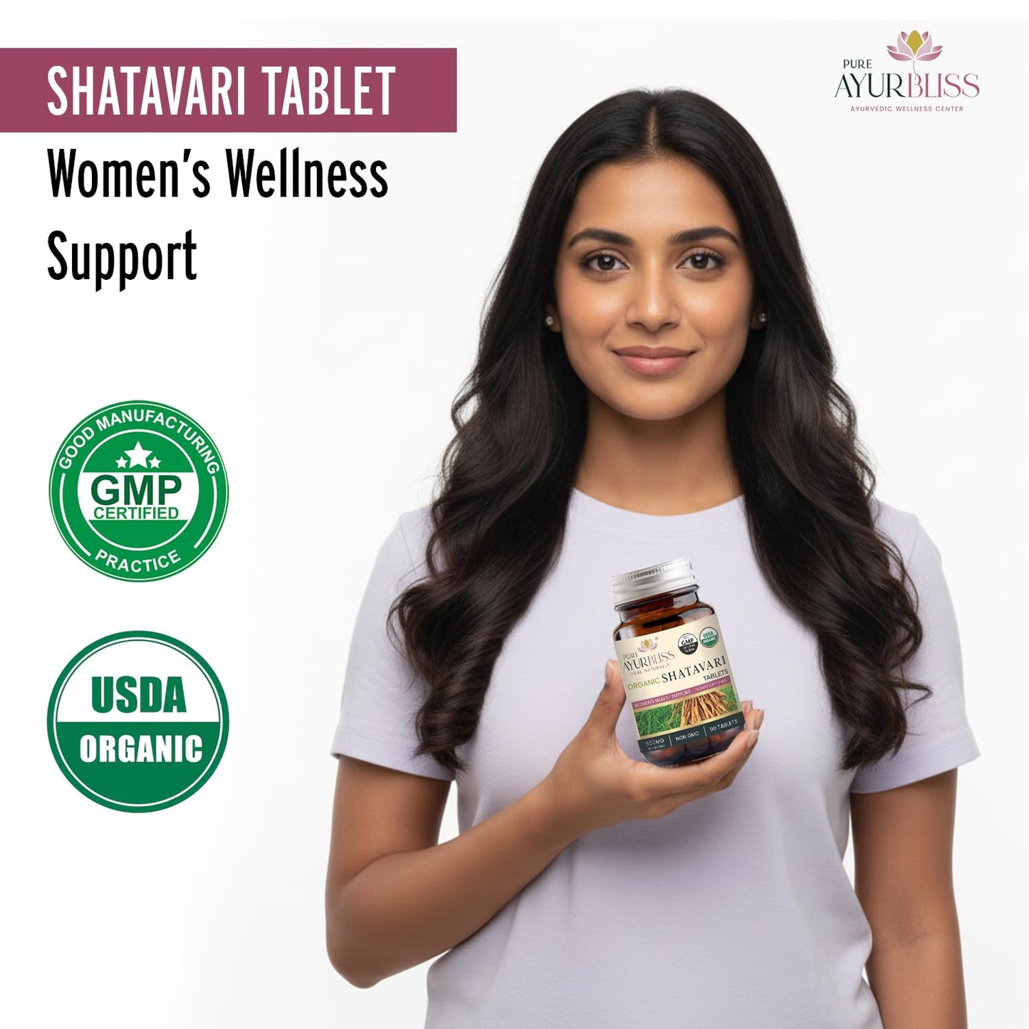 PureAyurbliss Shatavari Tablet 90 Count