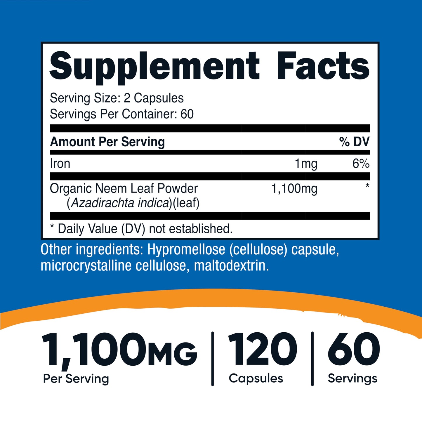 Nutricost Neem Leaf Capsules 120 Capsules