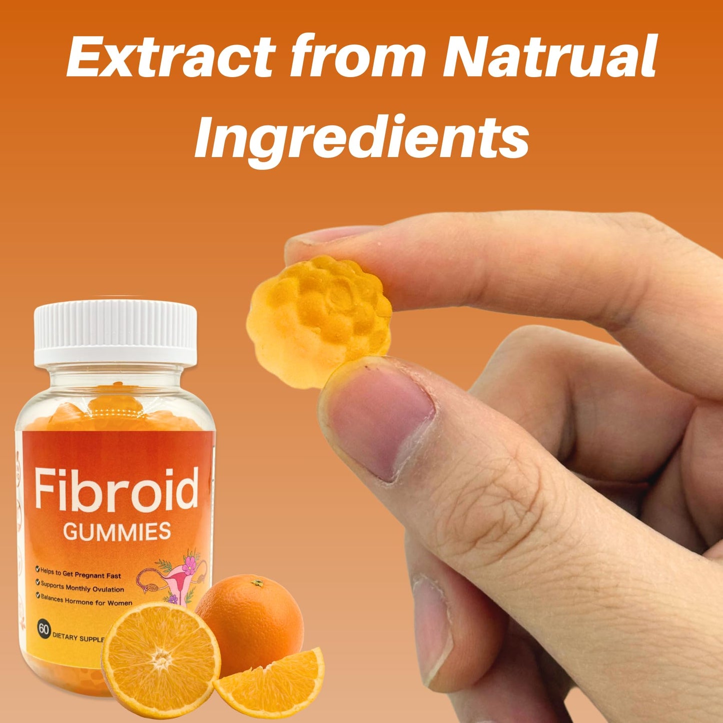 Siyolaherb Fibroid Shrink Gummies, 60 Count