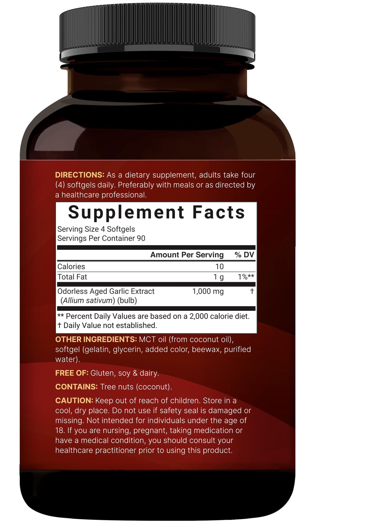 NatureBell Aged Garlic Extract 1000mg Softgels, 360 Count