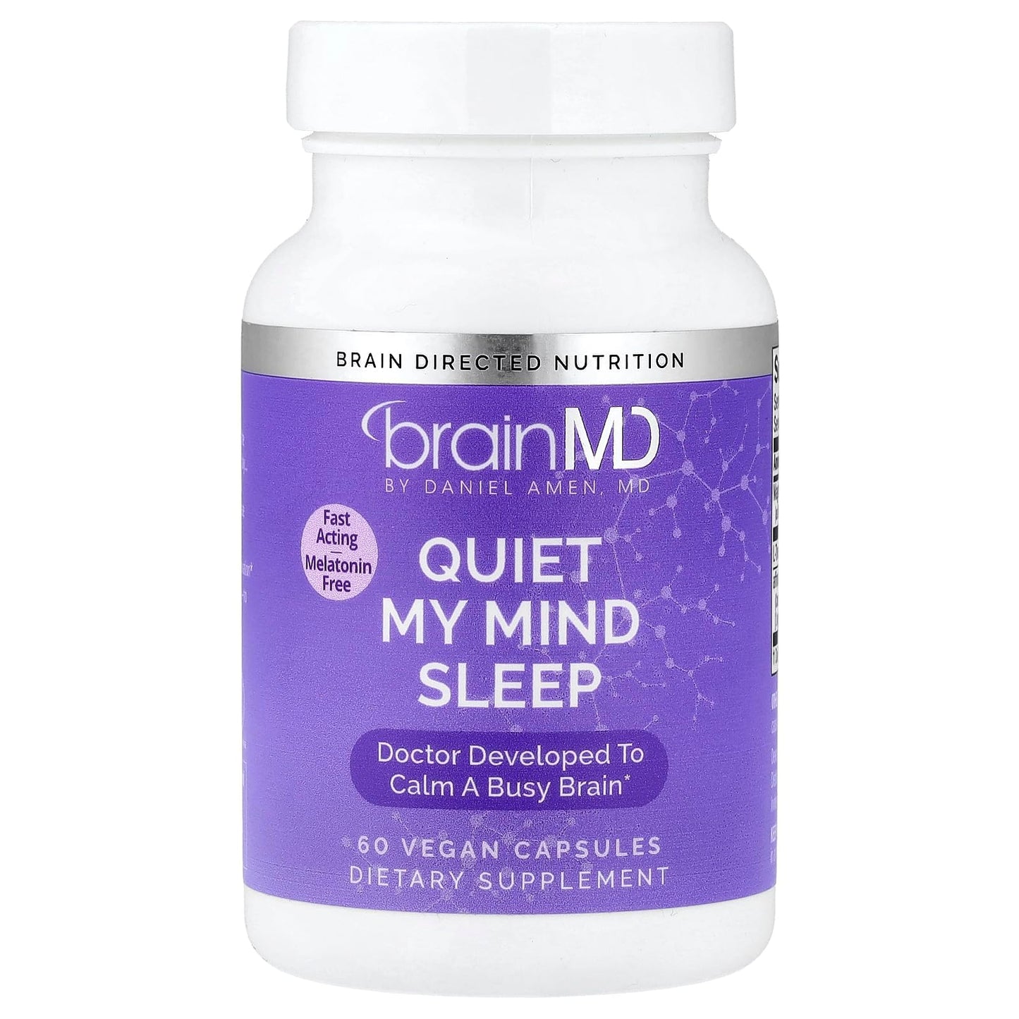 BrainMD Quiet My Mind Sleep Formula with Magnesium L-Theanine 60 Capsules