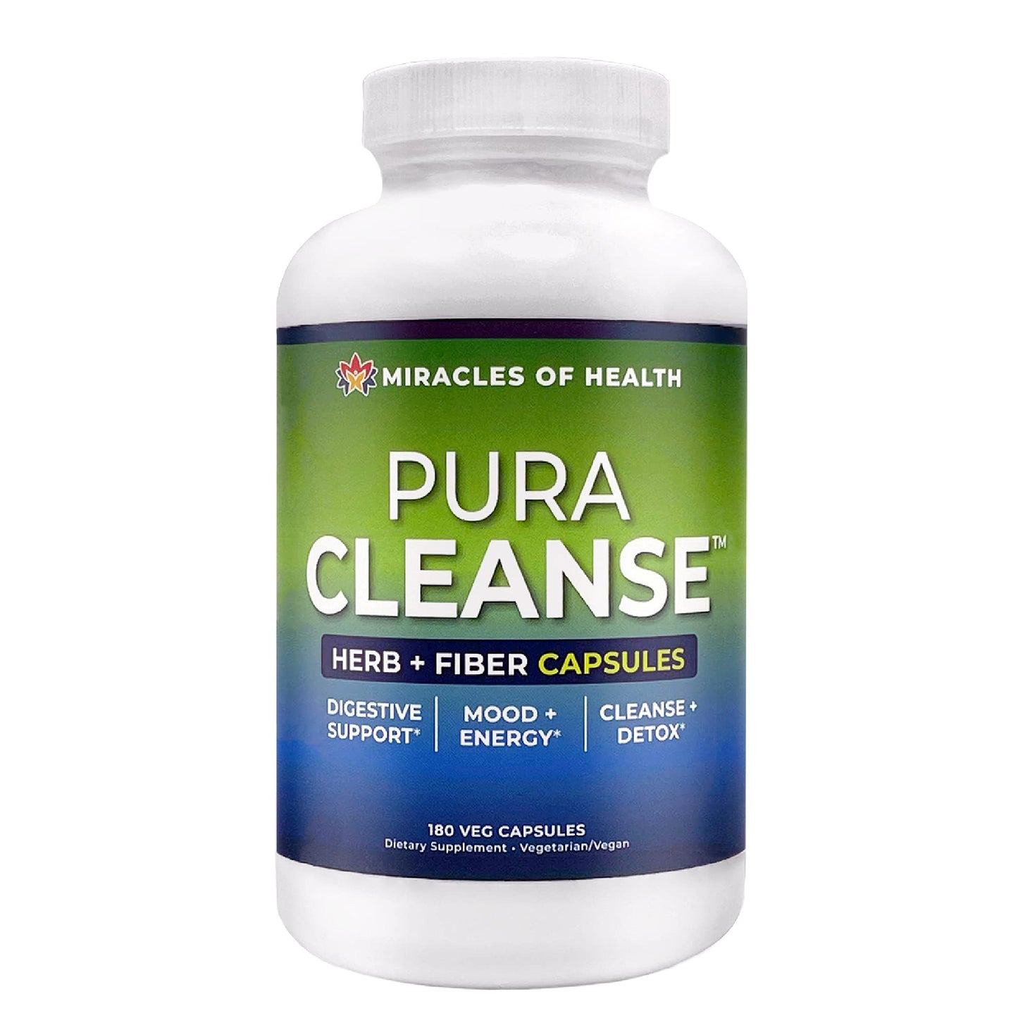 Miracles of Health Pura Cleanse Fiber 180 Capsules