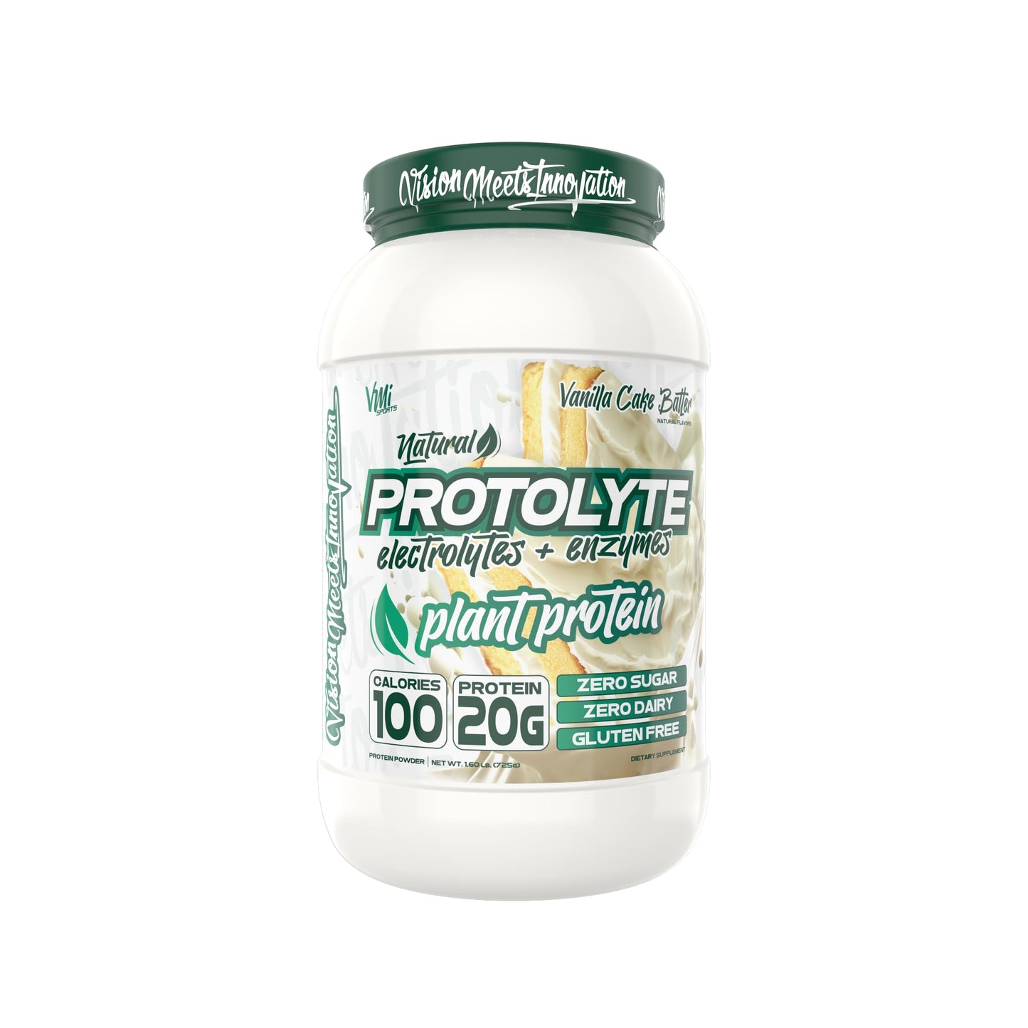 VMI Sports Protolyte Natural Plant Protein Powder, 25.6 oz