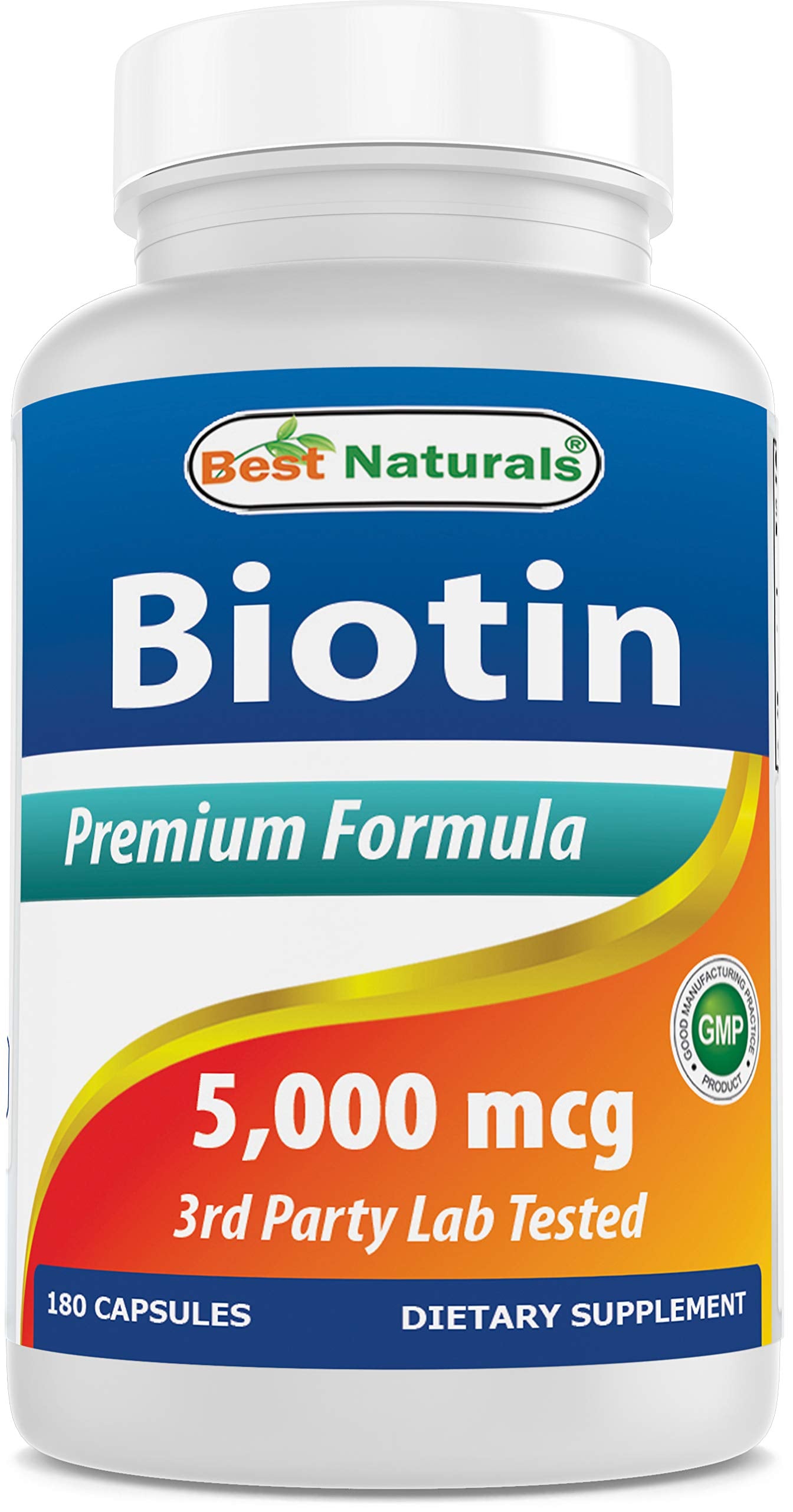 Best Naturals Biotin 5 mg Capsule 180 Count