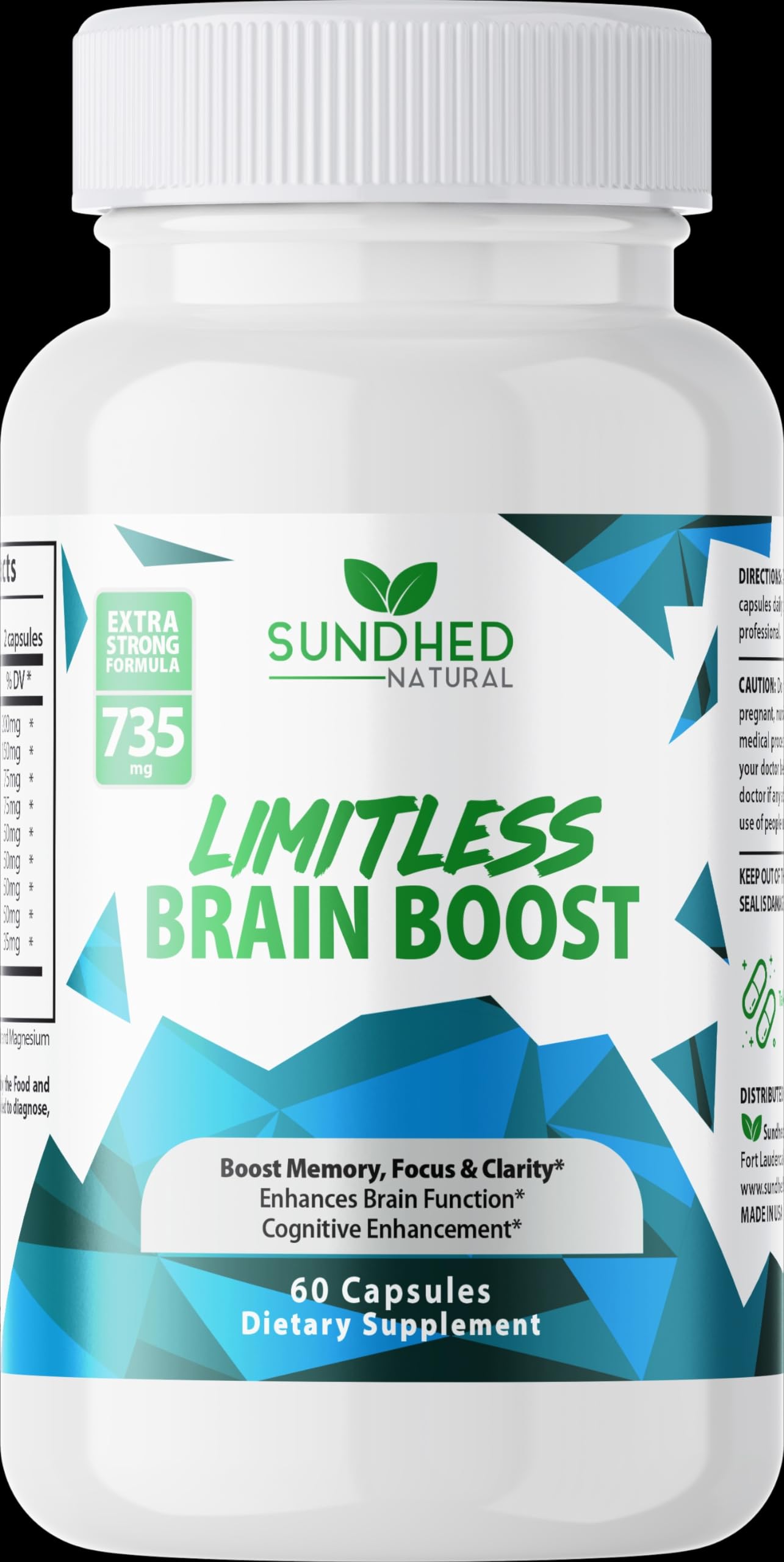 Sundhed Natural Limitless Brain Boost Capsule, 60 Capsules
