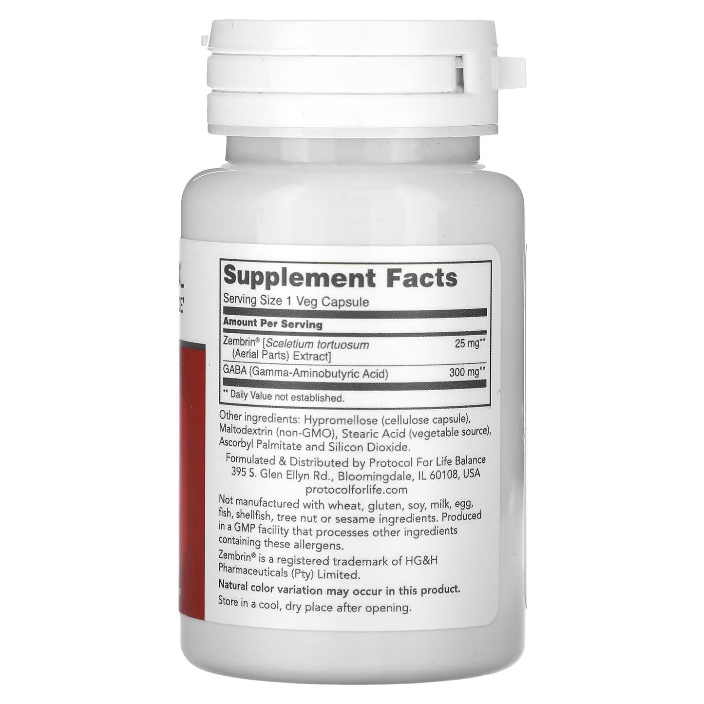 Protocol for Life Balance Sceletium Extract Zembrin 60 Capsules