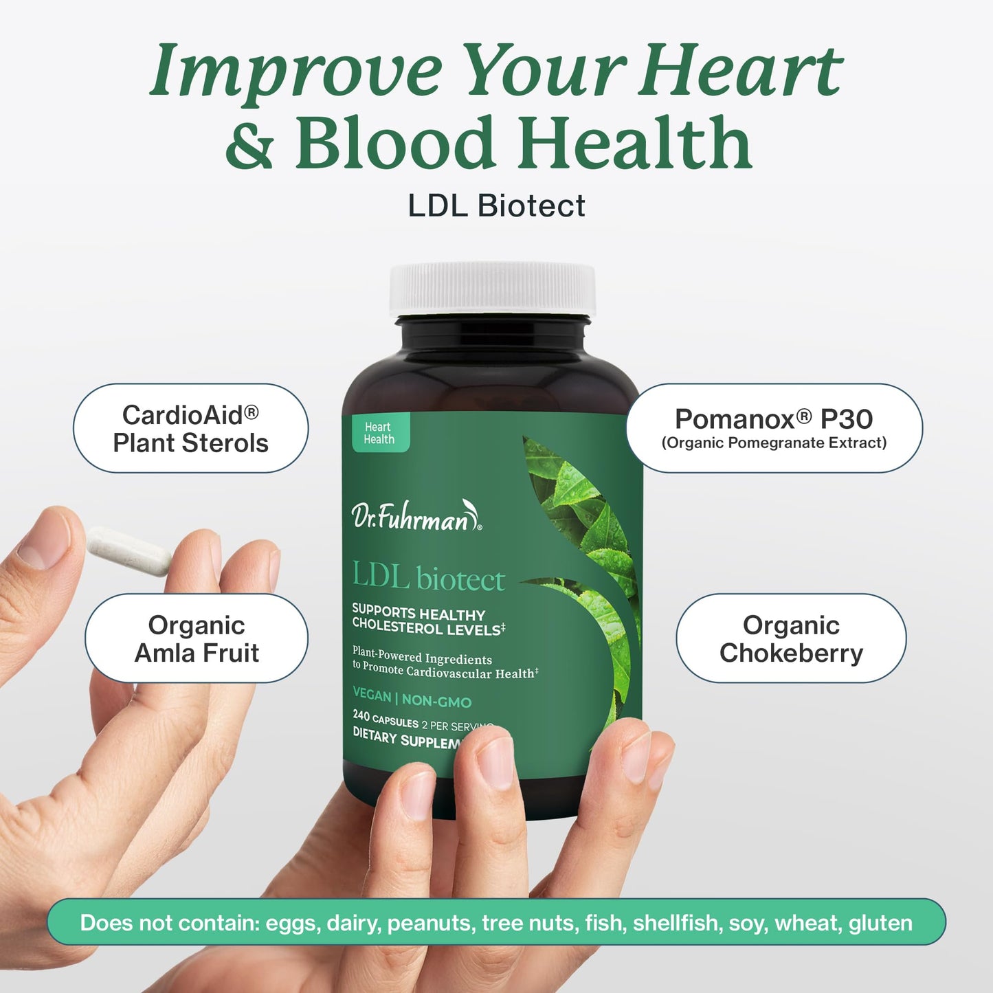 Dr. Fuhrman LDL Biotect Cholesterol Lowering Supplements Capsules 240