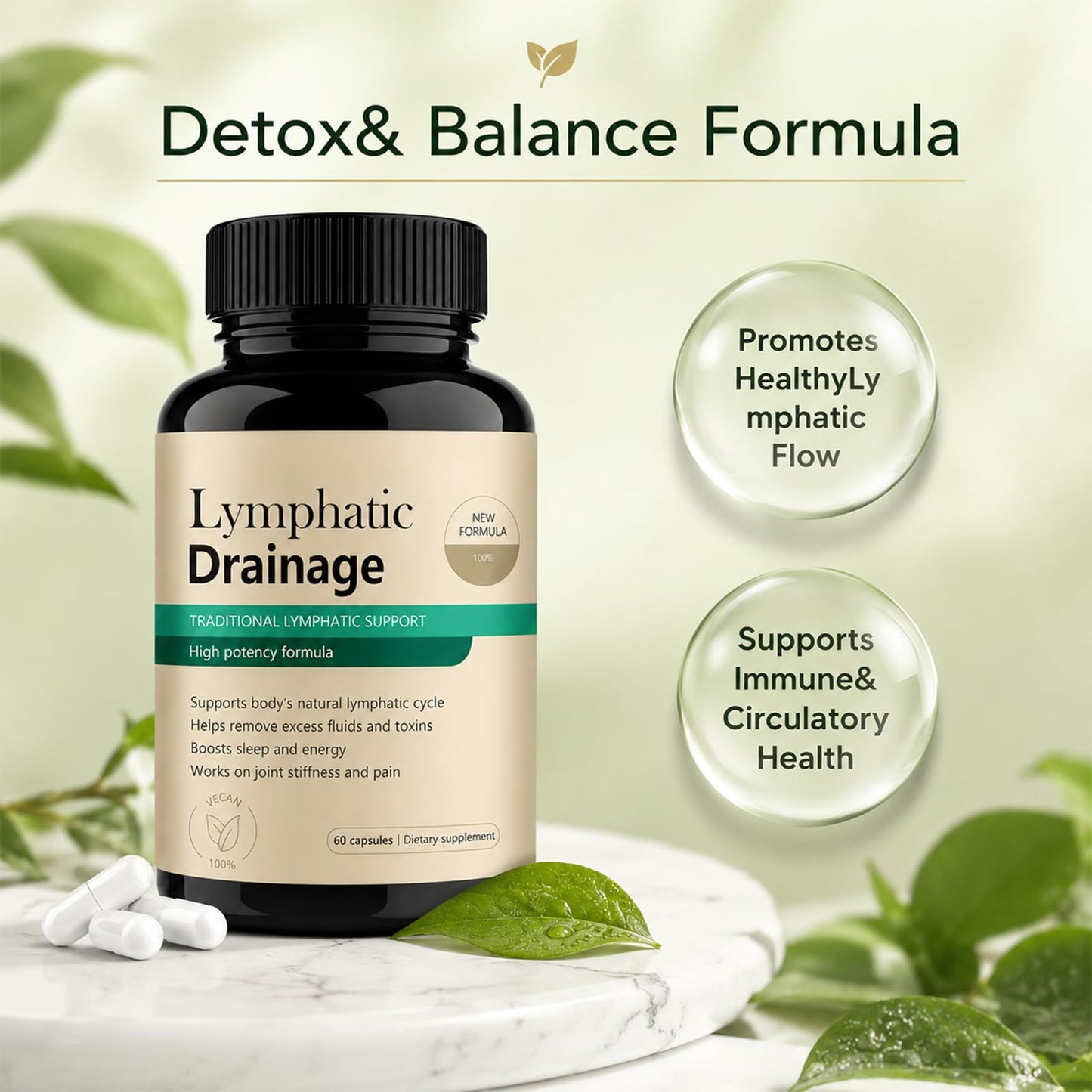 KITABIO Lymphatic Drainage Softgel 60 Count