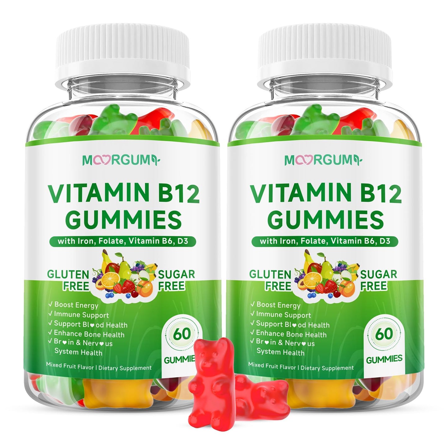 MOORGUMY Methyl B-12 3000mcg Gummies, 120 Count
