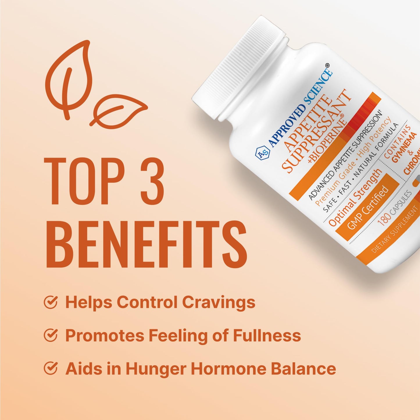 Approved Science Appetite Suppressant 180 Capsules