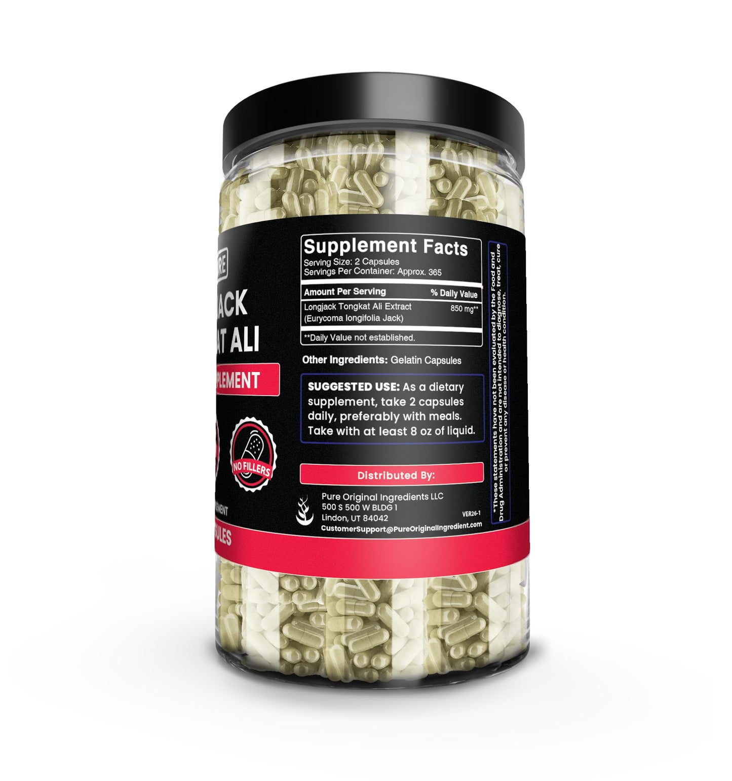 Pure Original Ingredients Longjack (Tongkat Ali) Capsules 730