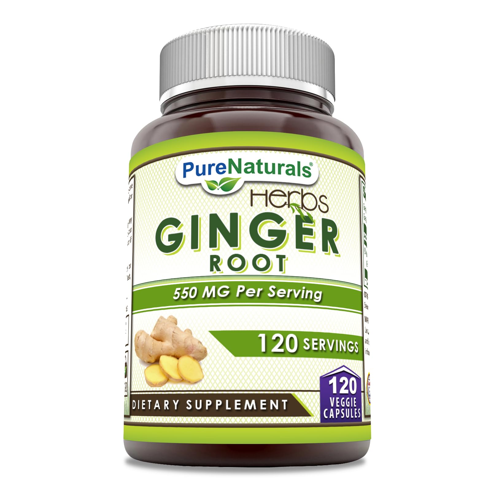 Pure Naturals Ginger Root Supplement Capsule 120 Capsules