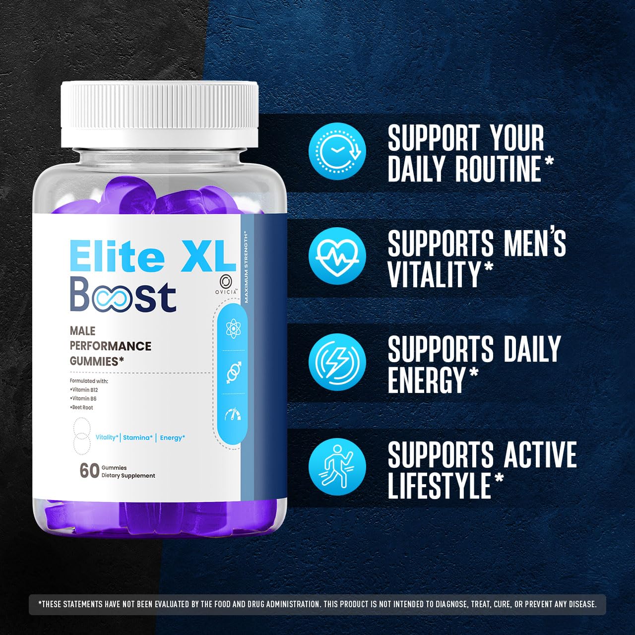 OVICIA Elite XL Boost Gummies, 120 Gummies
