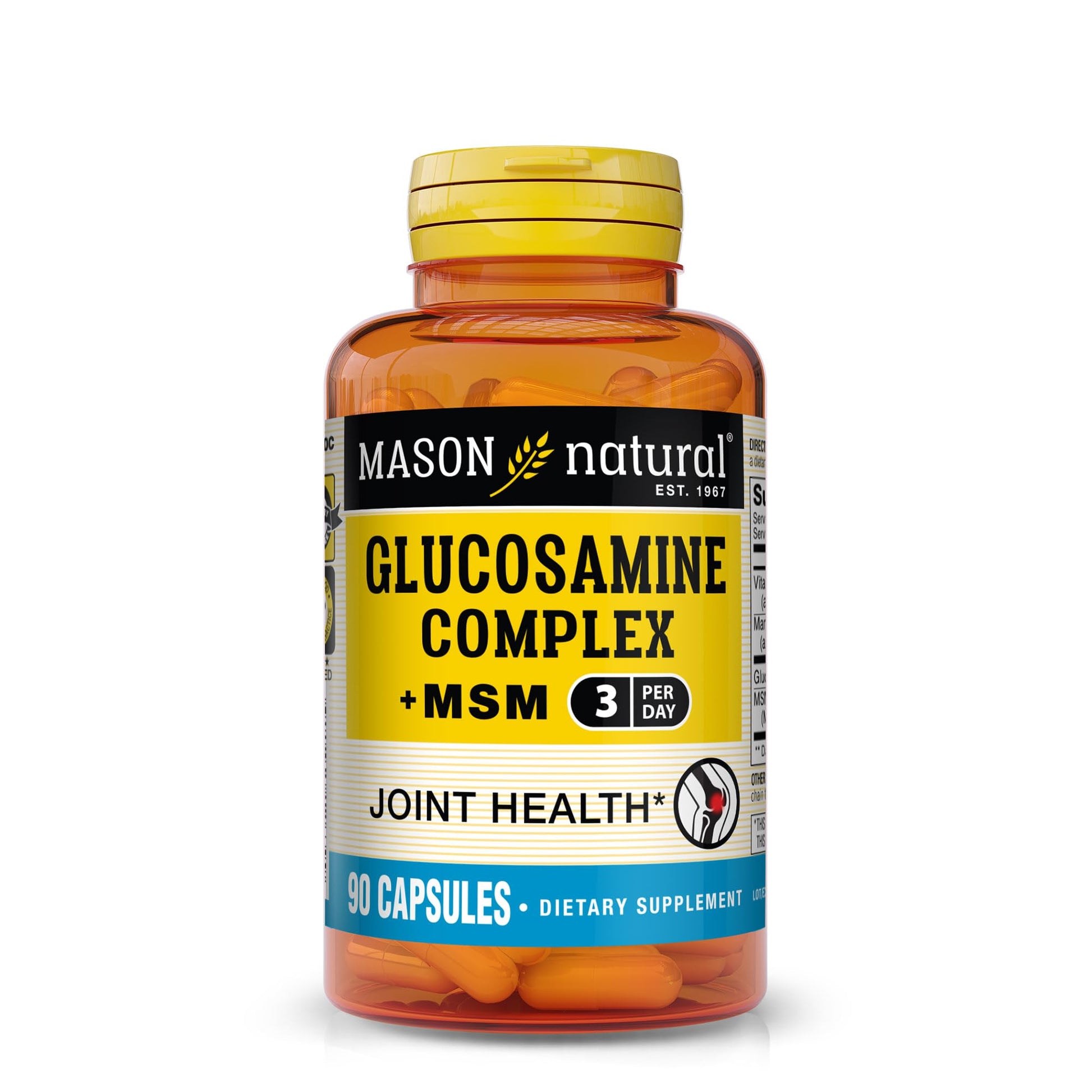 Mason Natural Glucosamine Complex Plus MSM with Vitamin C Capsules, 90 Capsules