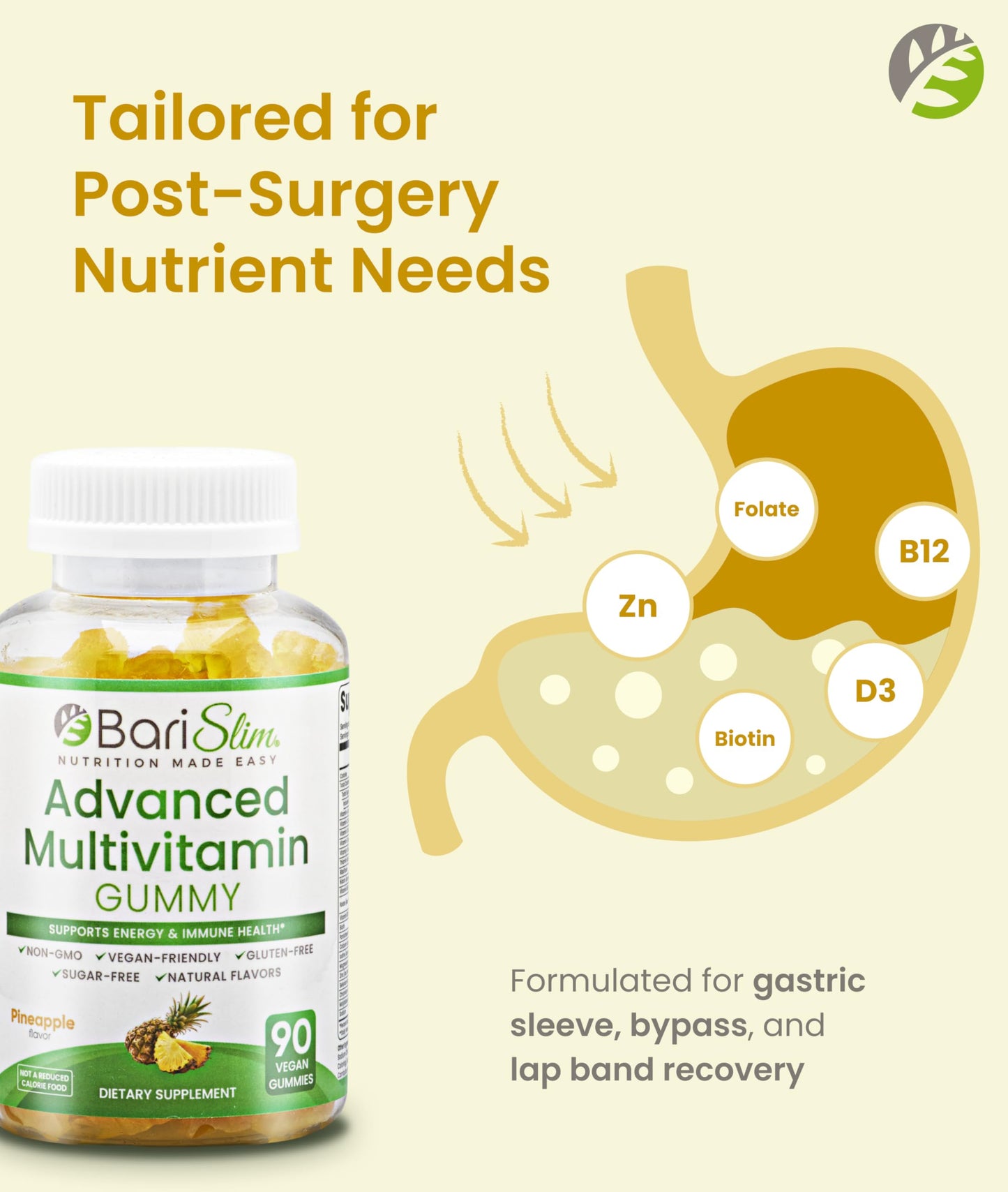 BariSlim Advanced Bariatric Multivitamin Gummies 90 Count