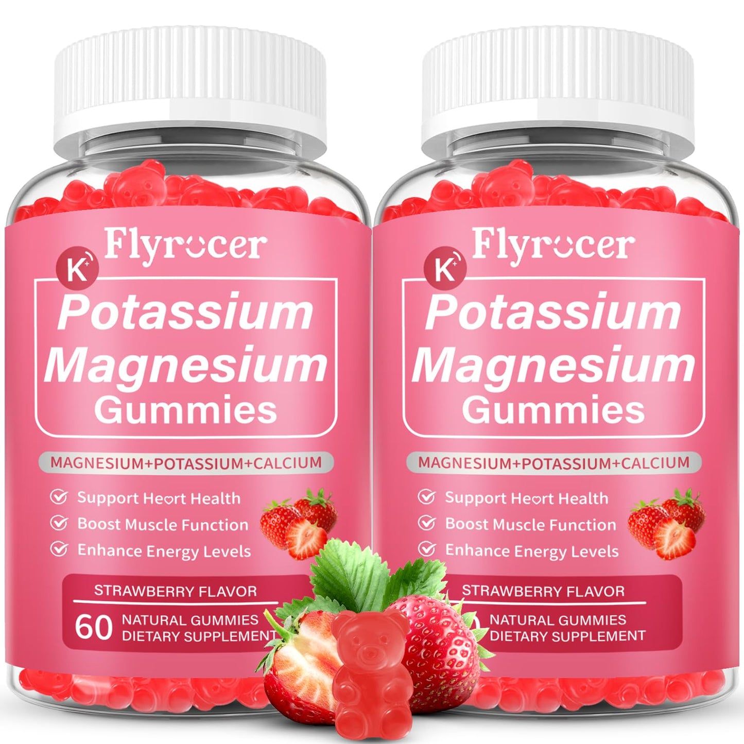 Flyrocer Potassium Magnesium Gummies, 120 Gummies