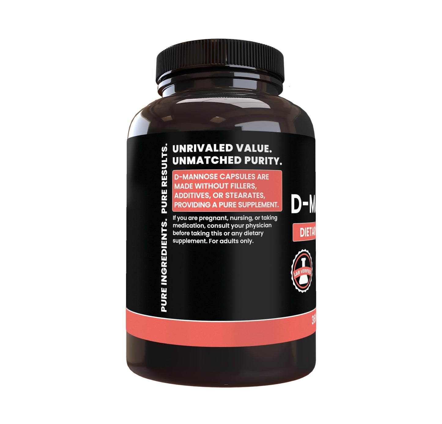 PURE ORIGINAL INGREDIENTS D-Mannose 365 Capsules