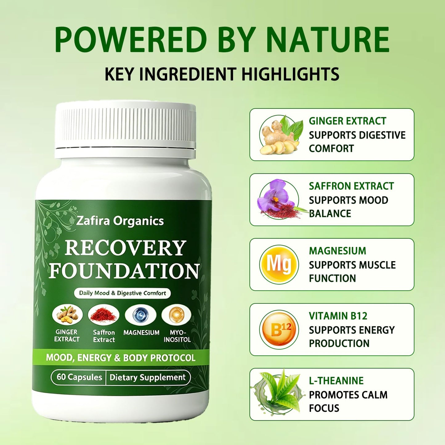 ASROPJE Zafira Organics Recovery Foundation Capsules 80 Count