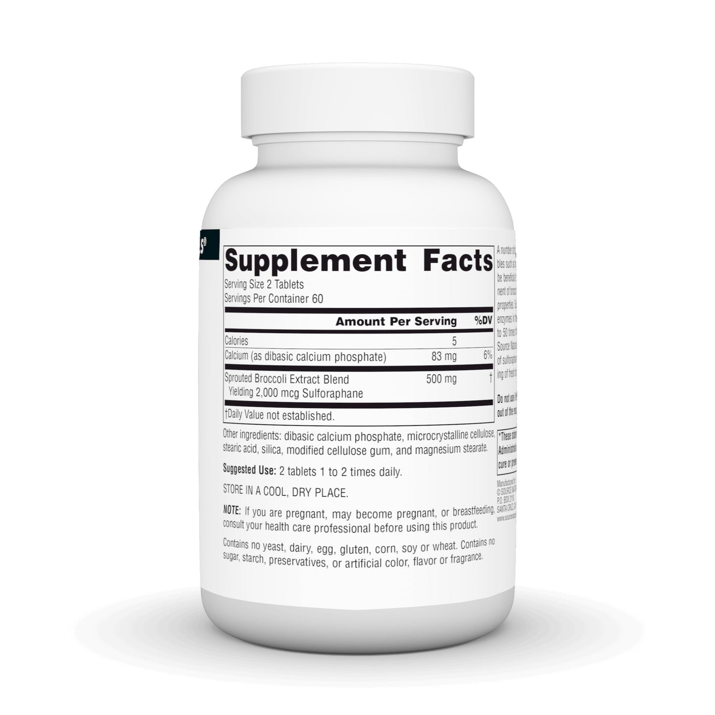 Source Naturals Broccoli Sprouts Extract 250 mg Tablet, 120 Count