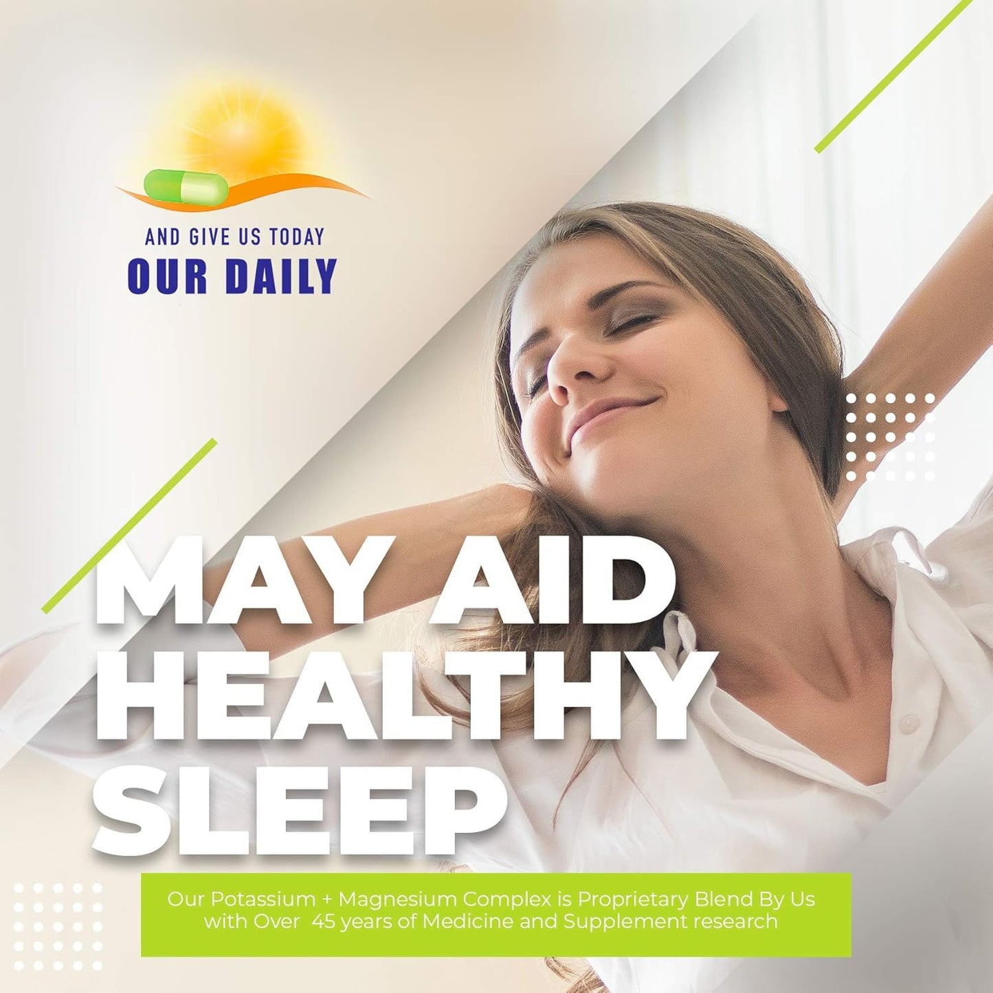 AND GIVE US TODAY OUR DAILY Daily Vites Potassium Magnesium Supplement 1000mg Capsules 90 Count