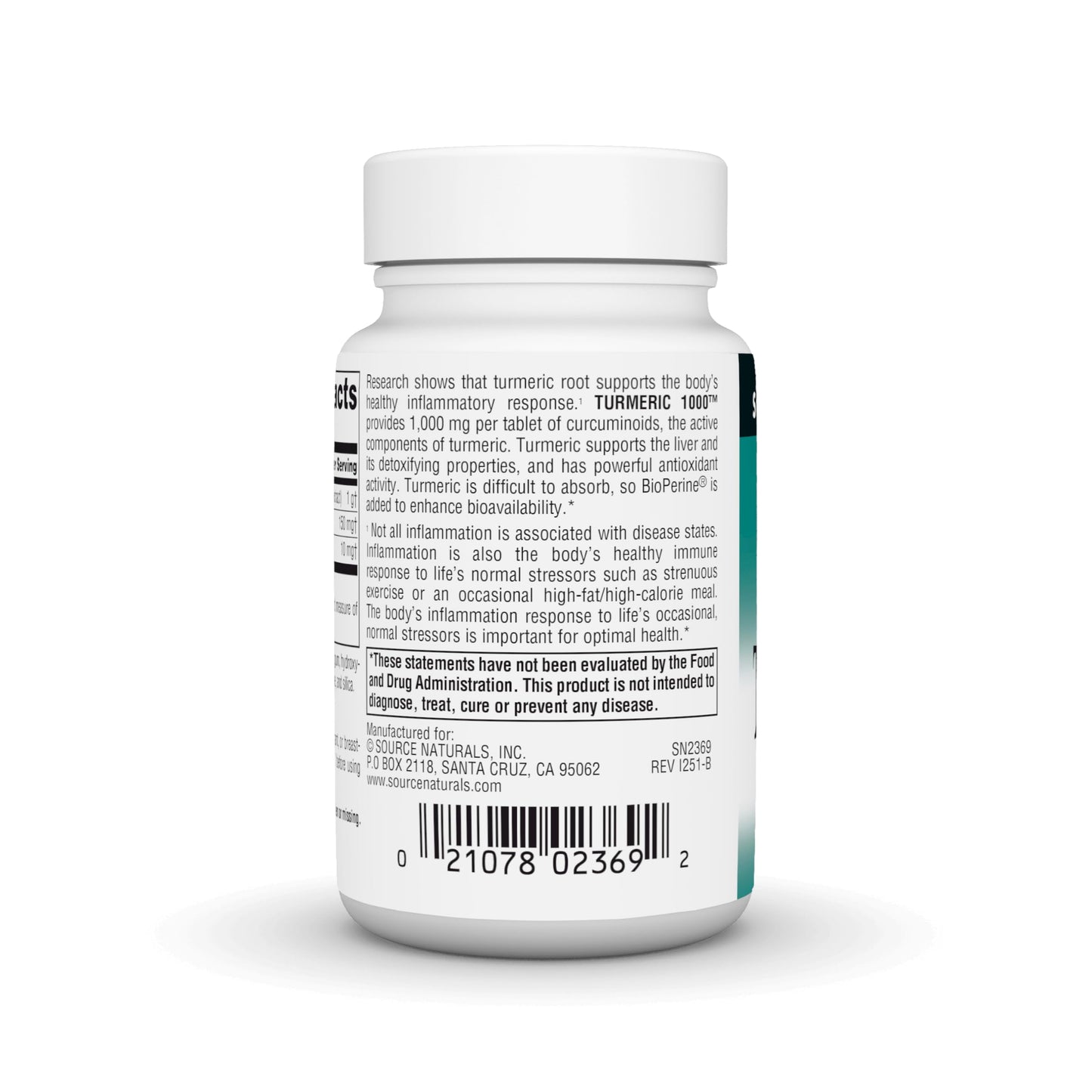 Source Naturals Turmeric 1000 1,000mg Tablet, 30 Tablets