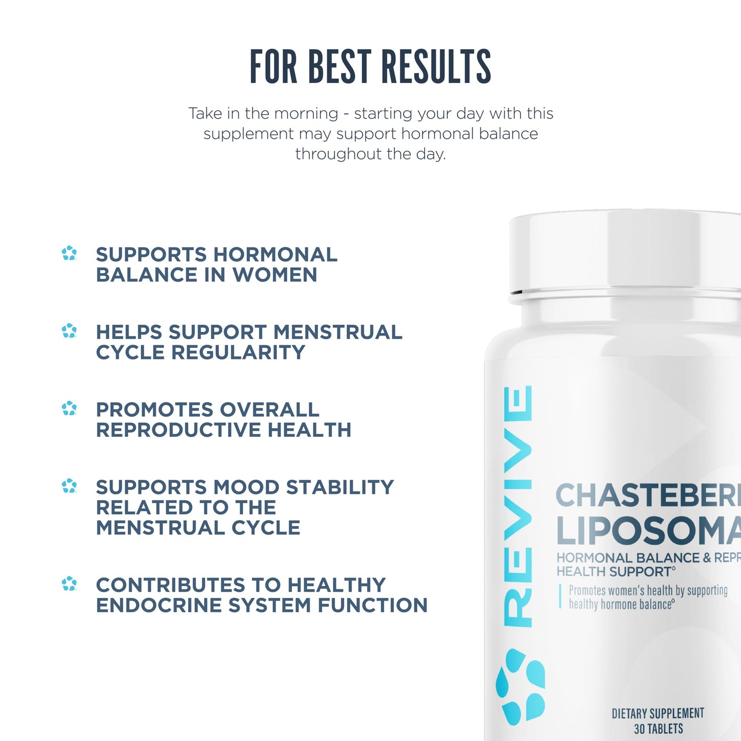 Revive Chasteberry Supplement for Women Tablets 30 Count