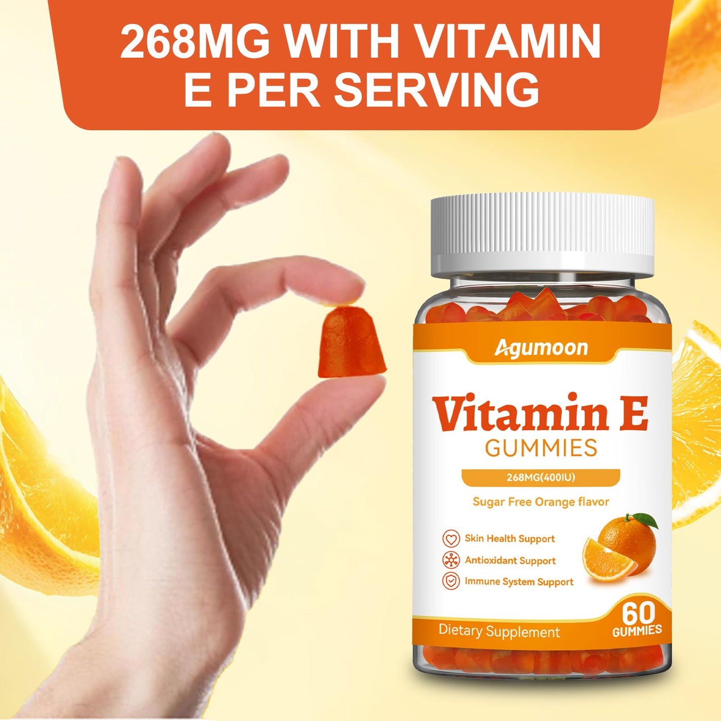 Agumoon Vitamin E Gummies 400 IU, 60 Count