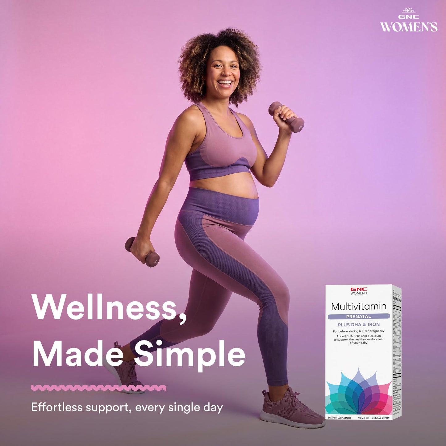 GNC Women's Prenatal Multivitamin with DHA & Iron Softgels 90 Count
