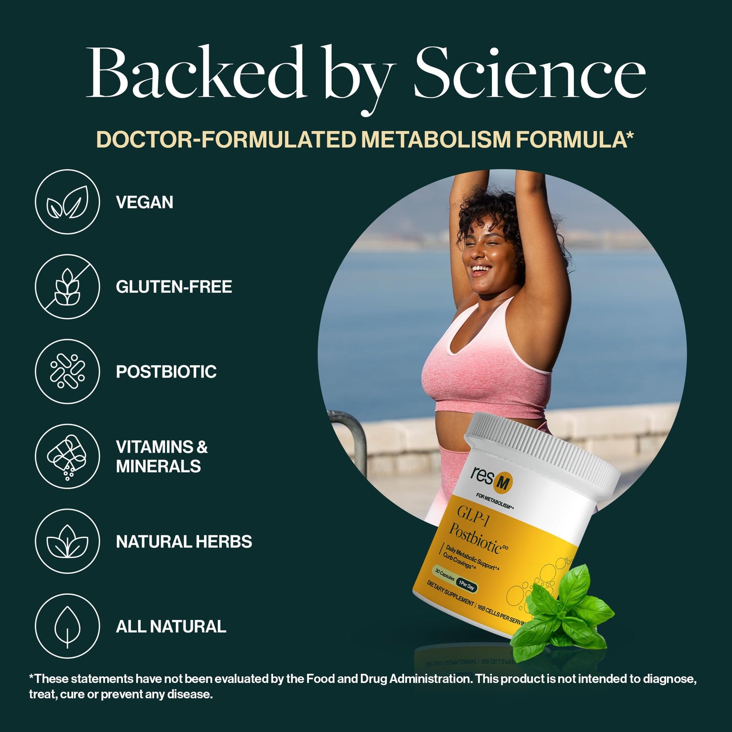 ResBiotic GLP-1 Postbiotic Supplement 90 Capsules
