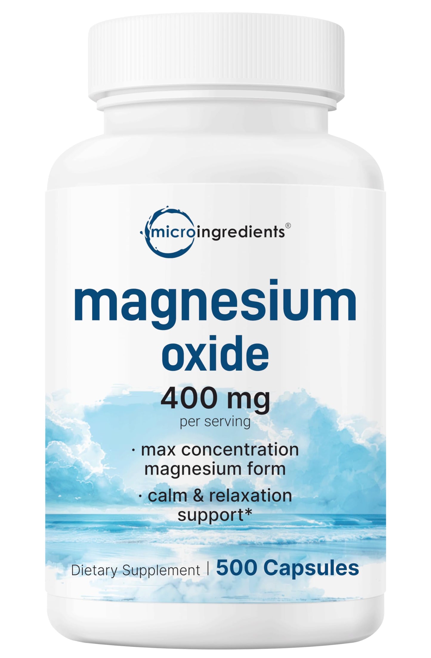 Micro Ingredients Multi Collagen Protein Powder 16 oz Bundle with Magnesium Oxide 400 mg
