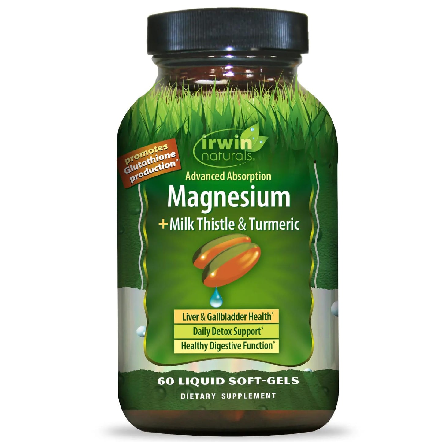 Irwin Naturals Advanced Absorption Magnesium + Milk Thistle & Turmeric Softgels 60 Count