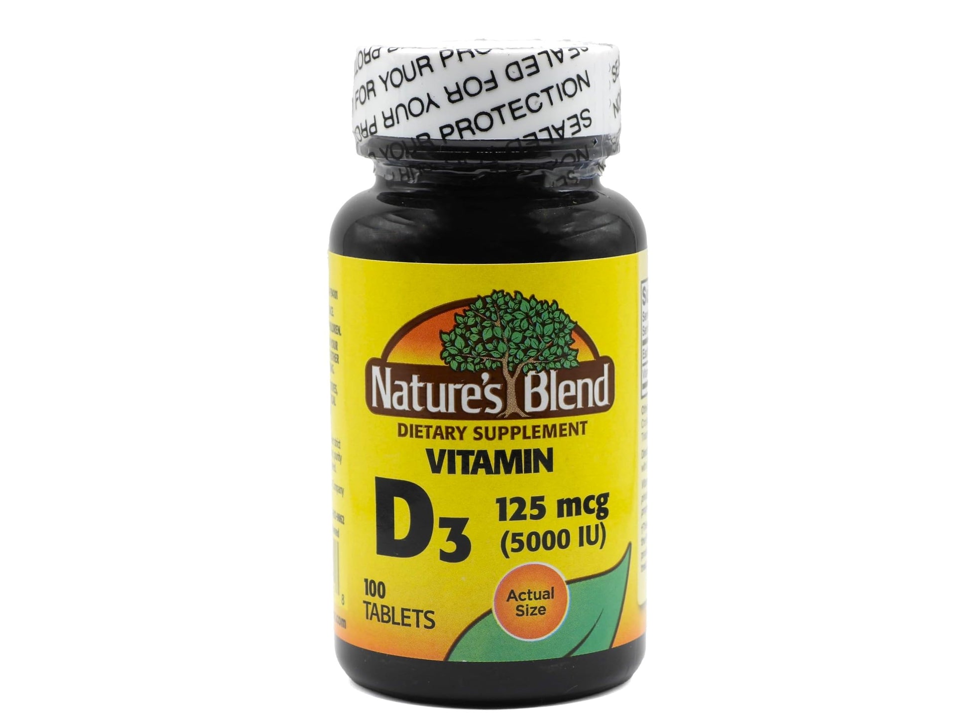 Nature's Blend Vitamin D3 5000 IU Tablet, 100 Tablets