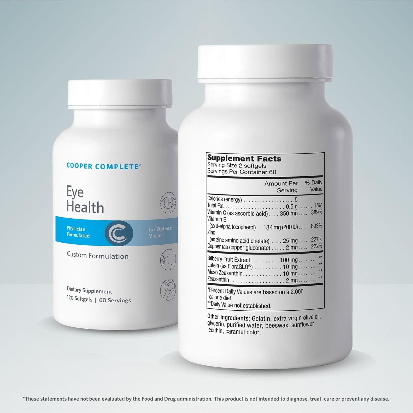 Cooper Complete Eye Health Supplement Softgels with Lutein, Meso Zeaxanthin, Zeaxanthin, Vitamin C & E, 120 Count