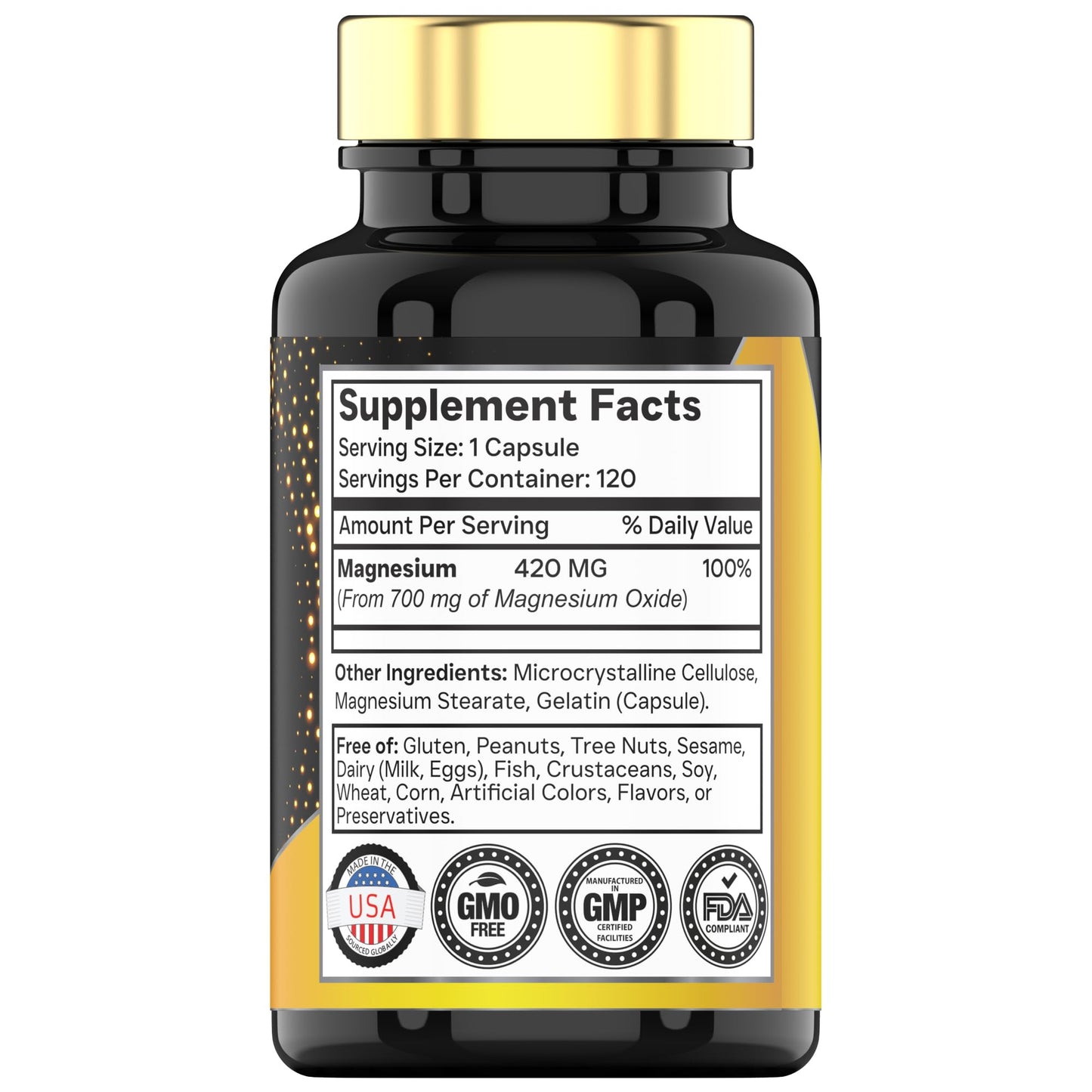 tnvitamins Magnesium Oxide 420mg 120 Capsules