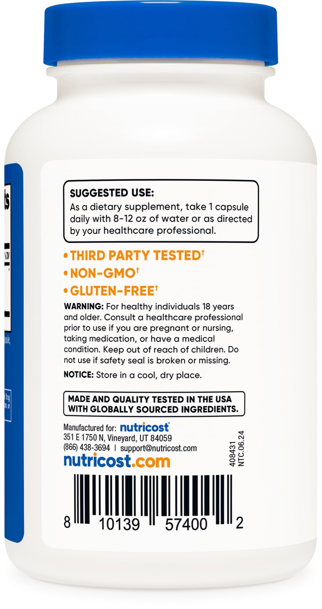 Nutricost Milk Thistle Extract Capsules, 120 Count