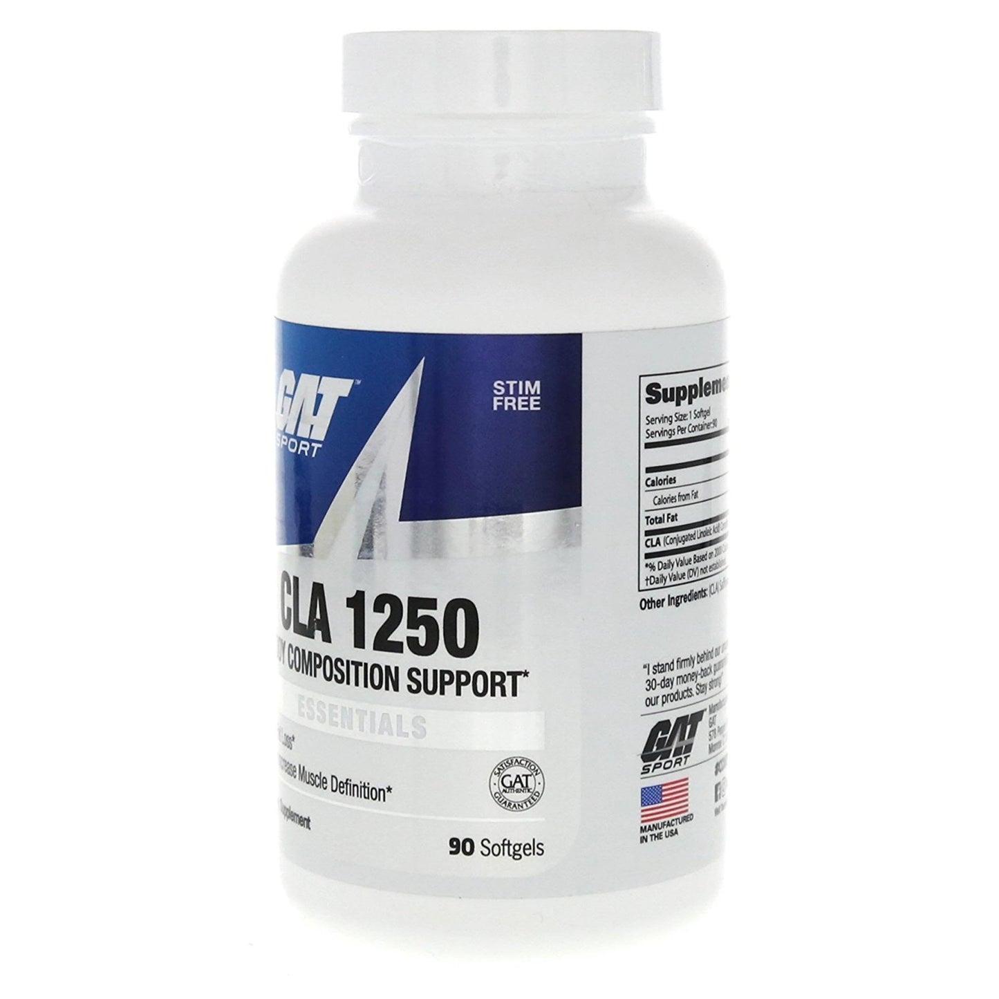 GAT SPORT Essentials Series CLA 1250 Softgels 90 Count