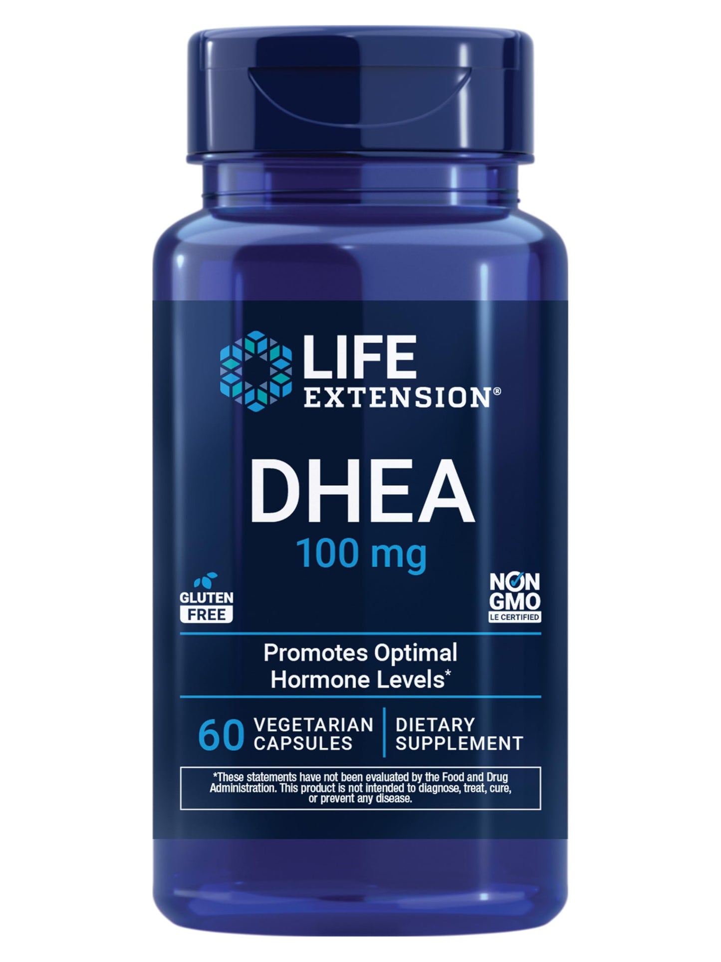 Life Extension DHEA 100 mg Vegetarian Capsules, 60 Count
