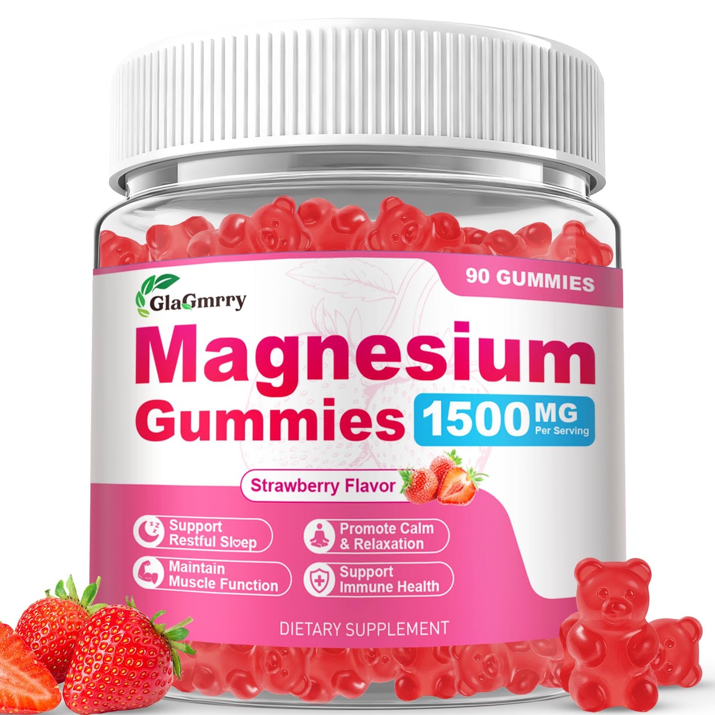 GlaGmrry Magnesium Gummies Gummy 90 Count