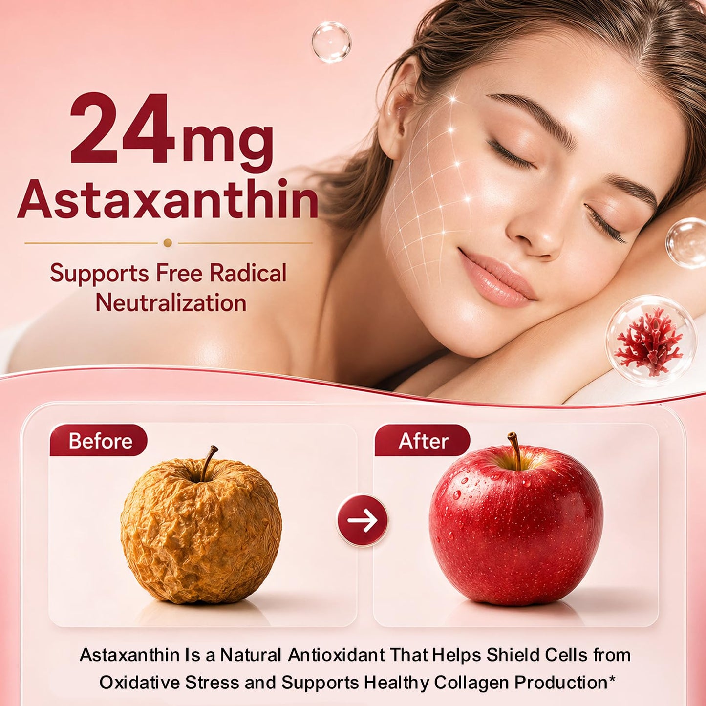GZ HAOYUAN 19-in-1 Astaxanthin 24mg Softgels, 240 Count
