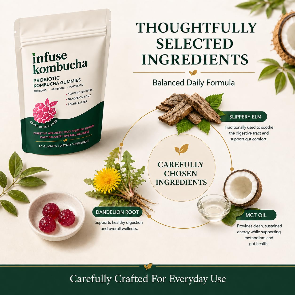 Pillow Daddy Infuse Probiotic Kombucha Gummies Gummy 1