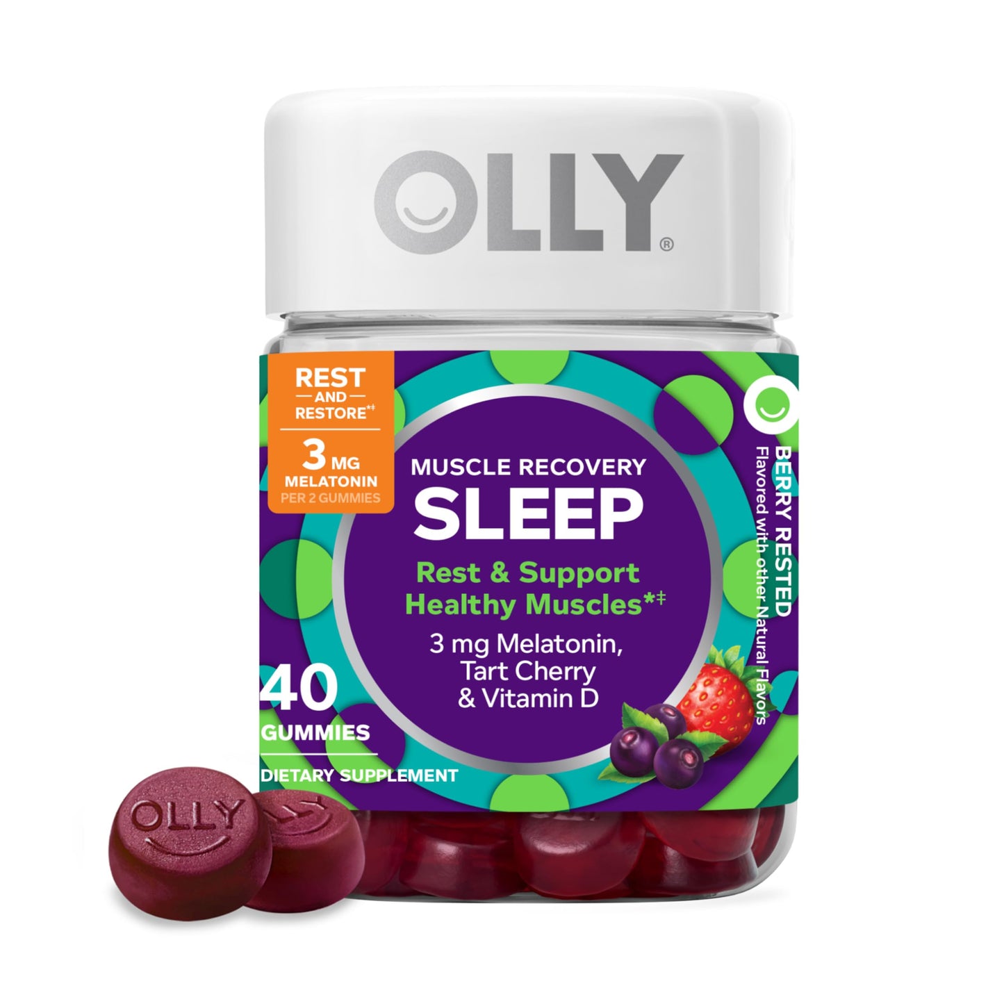 OLLY Muscle Recovery Sleep Gummies Gummy 40 Count